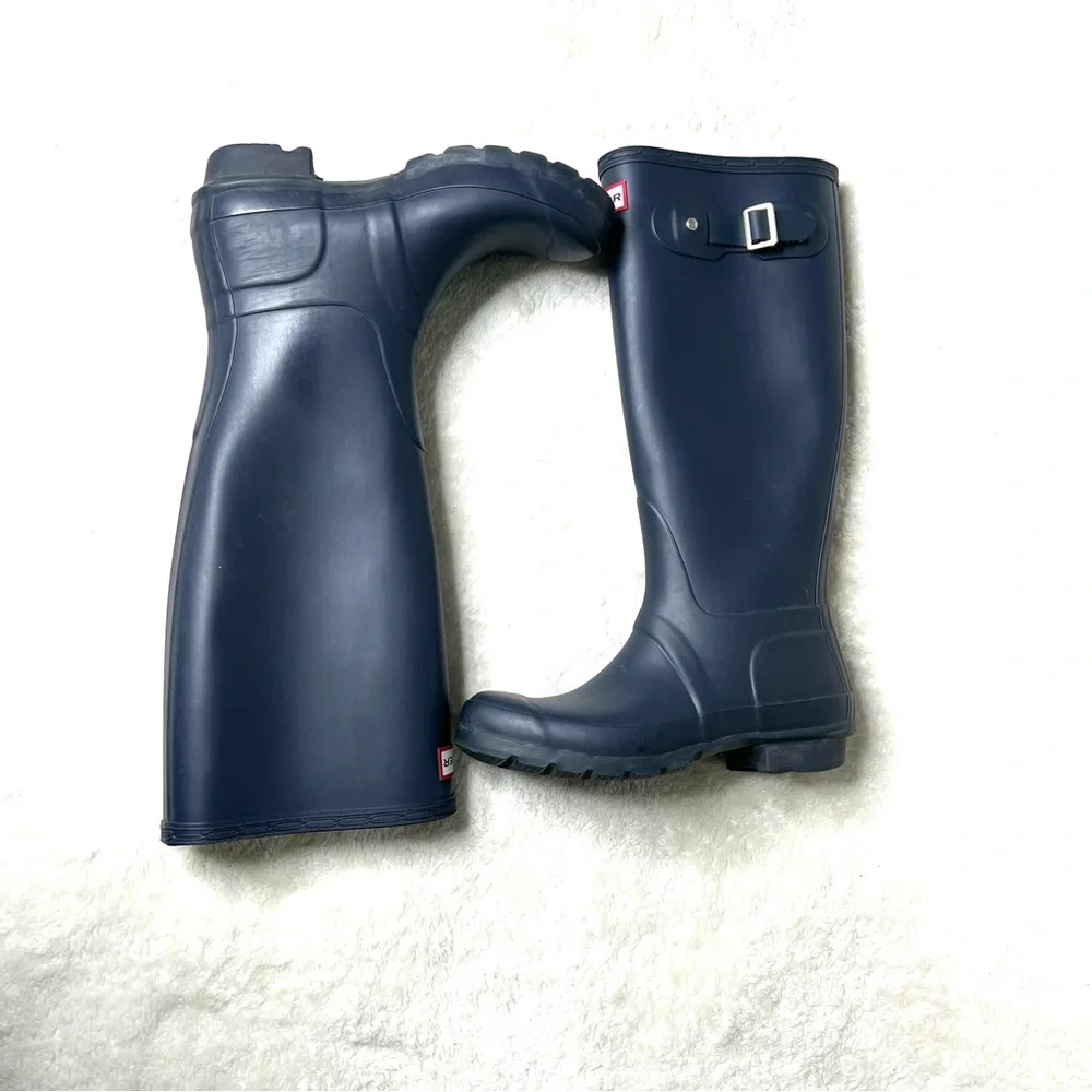 Hunter Original Tall Rain Boots Gray Size 6
